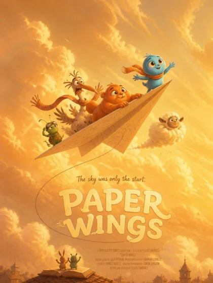 Poster for PAPER WINGS, an original animated family film